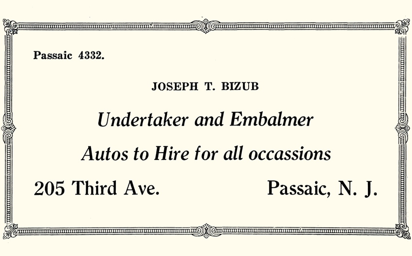 New Jersey, Passaic, Joseph T. Bizub