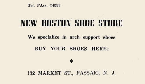 New Jersey, Passaic, New Boston Shoe Store